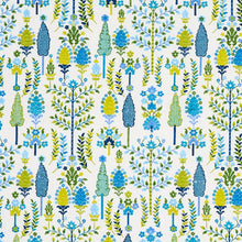 Load image into Gallery viewer, Schumacher Desna Embroidery Fabric 79821 Blue &amp; Green