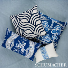 Load image into Gallery viewer, Schumacher Sangomar Appliqué Fabric 79951 Navy