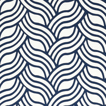 Load image into Gallery viewer, Schumacher Sangomar Appliqué Fabric 79951 Navy