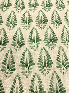 Designer Water & Stain Resistant Beige Green Leaf Botanical Upholstery Drapery Fabric STA 5075