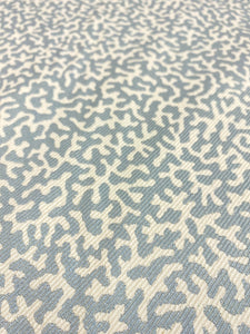Designer Reversible Blue Cream Coral Pattern Upholstery Drapery Fabric STA 5063