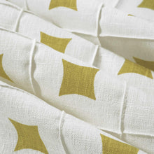 Load image into Gallery viewer, Cotton Linen Blend Cream Chartreuse Geometric Drapery Fabric FB