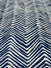 Load image into Gallery viewer, Petite Zig Zag Quadrille China Seas Alan Campbell Navy Blue Suncloth Outdoor Fabric STA 5066