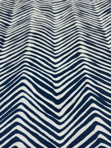 Petite Zig Zag Quadrille China Seas Alan Campbell Navy Blue Suncloth Outdoor Fabric STA 5066