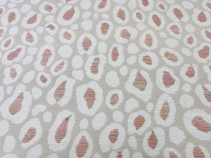 Remnant Thibaut Kenzo Clay Ivory Coral Animal Pattern Cheetah Indoor Outdoor Upholstery Fabric