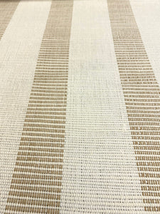 Designer Water & Stain Resistant Cream Taupe Stripe Home Decor Fabric WHS 5071