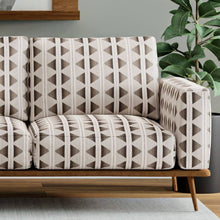Load image into Gallery viewer, Heavy Duty Brown Grey Stripe Ethnic Geometric Upholstery Fabric