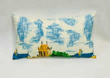 Load image into Gallery viewer, 12” X 22” Paris Rooftops Lumbar Pillow Cover in Vintage Cotton Fabric