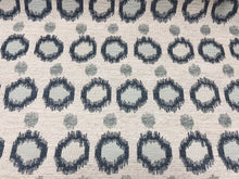 Load image into Gallery viewer, PINDLER MARTIN LAKE STAIN RESISTANT TEAL SEAFOAM GEOMETRIC UPHOLSTERY FABRIC