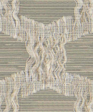 Load image into Gallery viewer, 118” Wide Semi Sheer White Beige Geometric Drapery Fabric FB