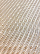Load image into Gallery viewer, 1.5 Yard Designer Indoor Outdoor Cream Genuine Straw Basketweave Stripe Upholstery Fabric WHS 4616