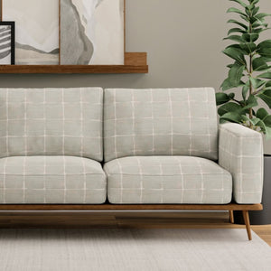 Stain Resistant Crypton Aqua Seafoam White Grey Abstract Upholstery Drapery Fabric