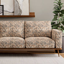 Load image into Gallery viewer, Heavy Duty Beige Brown Black Tiger Microfiber Animal Pattern Upholstery Fabric