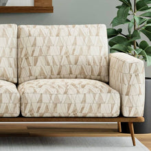 Load image into Gallery viewer, Heavy Duty Cream Taupe Grey Ethnic Geometric Upholstery Fabric