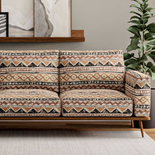 Load image into Gallery viewer, Heavy Duty Brown Beige Black Mudcloth Ethnic Geometric Upholstery Fabric