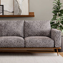 Load image into Gallery viewer, Heavy Duty Cream Charcoal Grey Abstract Animal Pattern Upholstery Fabric