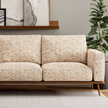 Load image into Gallery viewer, Heavy Duty Cream Beige Taupe Giraffe Microfiber Animal Pattern Upholstery Fabric