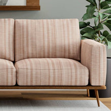 Load image into Gallery viewer, Heavy Duty Beige Brown Red Orange Ikat Stripe Ethnic Geometric Upholstery Fabric