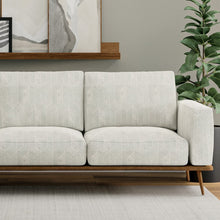 Load image into Gallery viewer, Stain Resistant Cream Teal Abstract Upholstery Drapery Fabric