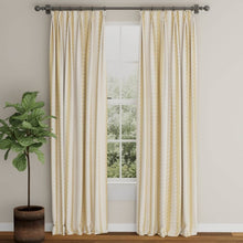 Load image into Gallery viewer, Crypton Green Mustard Art Deco Stripe Upholstery Fabric