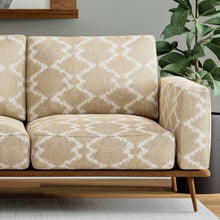 Load image into Gallery viewer, Heavy Duty Beige Cream Ethnic Geometric Upholstery Fabric