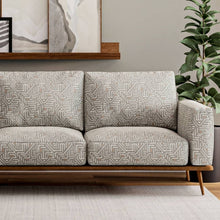 Load image into Gallery viewer, Heavy Duty Grey Coral Abstract Ethnic Geometric Upholstery Fabric