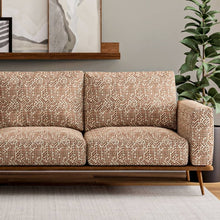 Load image into Gallery viewer, Heavy Duty Cream Rusty Brown Taupe Ethnic Geometric Upholstery Fabric