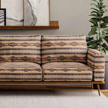 Load image into Gallery viewer, Heavy Duty Rusty Brown Tan Black Southwestern Ethnic Geometric Upholstery Fabric