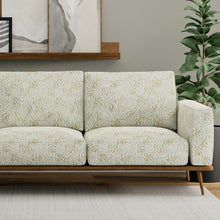 Load image into Gallery viewer, Stain Resistant Green Aqua Blue Cream Abstract Animal Pattern Upholstery Drapery Fabric