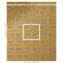 Load image into Gallery viewer, Schumacher Woodland Leopard Velvet Fabric 80081 Gold
