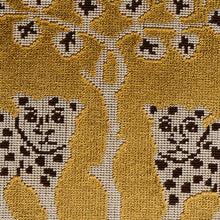 Load image into Gallery viewer, Schumacher Woodland Leopard Velvet Fabric 80081 Gold