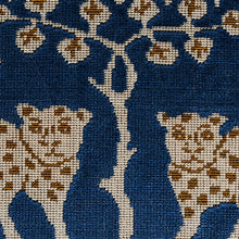 Load image into Gallery viewer, Schumacher Woodland Leopard Velvet Fabric 80082 Sapphire