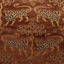 Load image into Gallery viewer, Schumacher Woodland Leopard Velvet Fabric 80083 Sepia