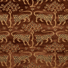 Load image into Gallery viewer, Schumacher Woodland Leopard Velvet Fabric 80083 Sepia