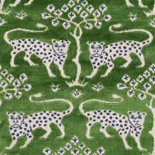 Load image into Gallery viewer, Schumacher Woodland Leopard Velvet Fabric 80084 Emerald