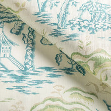Load image into Gallery viewer, Brunschwig &amp; Fils Valensole Print  Fabric / Teal/Leaf