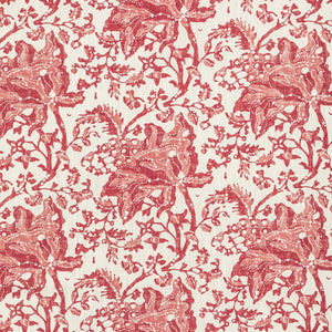 Brunschwig & Fils  Weymouth Print Fabric / Red