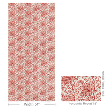 Load image into Gallery viewer, Brunschwig &amp; Fils  Weymouth Print Fabric / Red