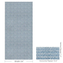Load image into Gallery viewer, Brunschwig &amp; Fils Galon Print Fabric / Blue
