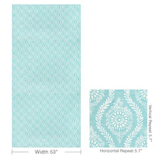 Load image into Gallery viewer, Brunschwig &amp; Fils Marindol Print Fabric / Aqua