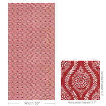 Load image into Gallery viewer, Brunschwig &amp; Fils Marindol print Fabric / Red