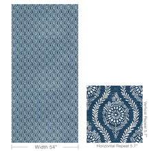 Load image into Gallery viewer, Brunschwig &amp; Fils Marindol print Fabric / Blue