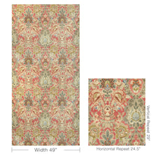 Load image into Gallery viewer, Brunschwig &amp; Fils Carvallo Print Fabric / Red