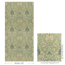 Load image into Gallery viewer, Brunschwig &amp; Fils Carvallo Print Fabric / Celery
