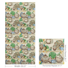 Load image into Gallery viewer, Brunschwig &amp; Fils Maizan Print Fabric / Seaglass