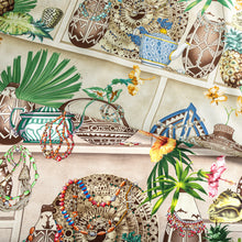 Load image into Gallery viewer, Brunschwig &amp; Fils Maizan Print Fabric / Seaglass