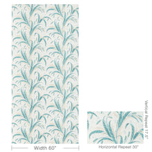 Load image into Gallery viewer, Brunschwig &amp; Fils Vernay Print Fabric / Aqua