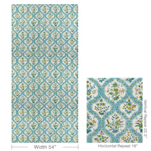 Load image into Gallery viewer, Brunschwig &amp; Fils Ventoux Print Fabric / Aqua