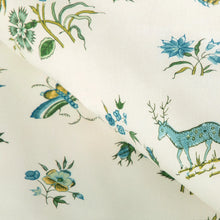 Load image into Gallery viewer, Brunschwig &amp; Fils Aurel Print  Fabric / Aqua/Leaf