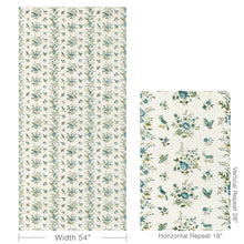 Load image into Gallery viewer, Brunschwig &amp; Fils Aurel Print  Fabric / Aqua/Leaf